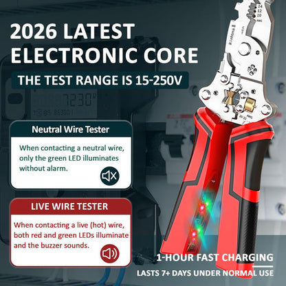 Wire Stripping Pliers – Multi-Function Cutting & Voltage Detection Tool For Safer Electrical Work