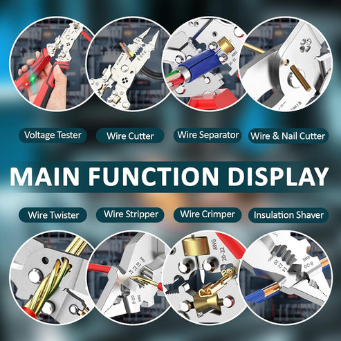 Wire Stripping Pliers – Multi-Function Cutting & Voltage Detection Tool For Safer Electrical Work